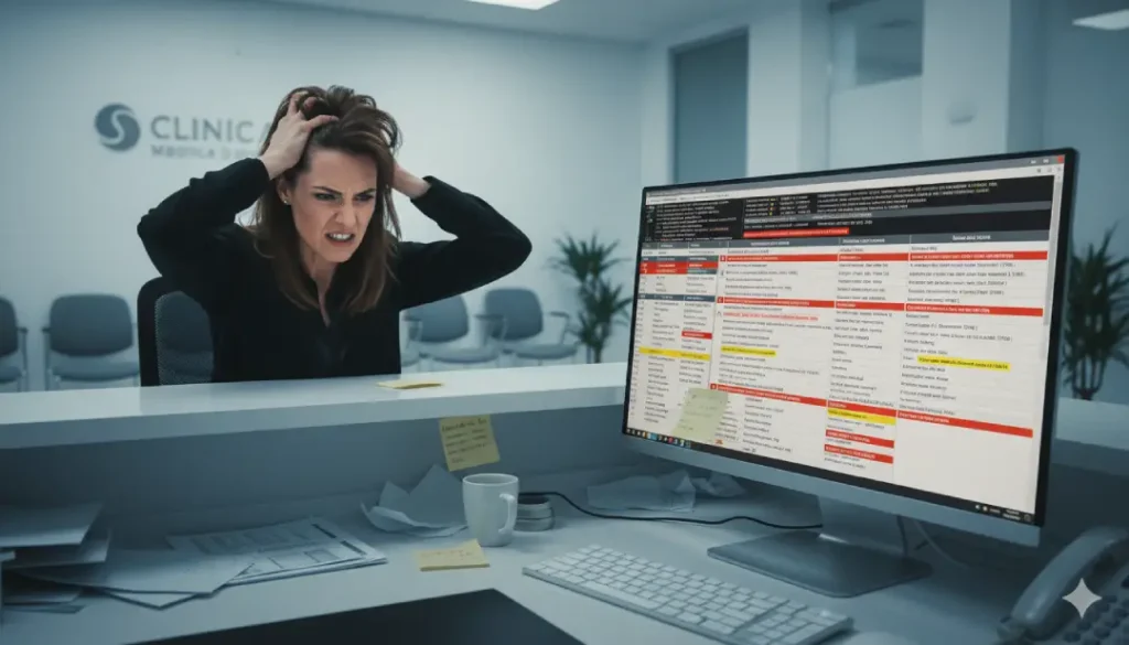 problemas en migración de datos en software médico