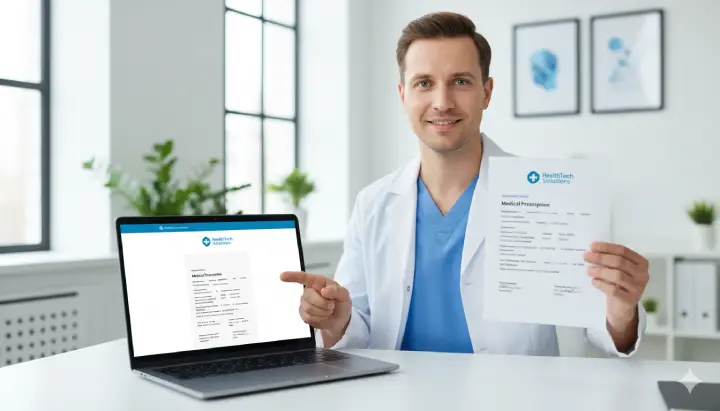 recetas electrónicas en PDF con logo de la clínica